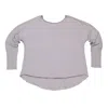 The Good Tee The Effortless V-neck Long Sleeve Tee In Grey