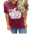 The Graphic Tee Lace Pumpkin Graphic Tee In Maroon In Pink