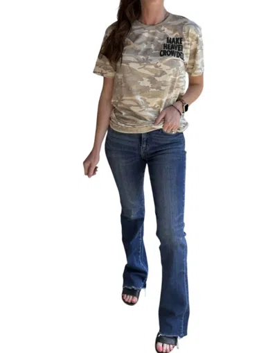 The Graphic Tee Make Heaven Crowded Tee In Camouflage In Neutral
