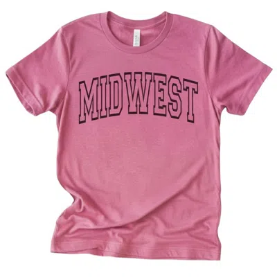 The Graphic Tee Women's Midwest Graphic Tee In Bubblegum Pink