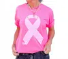 The Graphic Tee Women's Ribbon Tee In Neon Pink In Pink