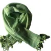 The Gray Crab Women's Checks Cotton Scarf In Green & Blue
