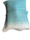 The Gray Crab Women's Linen Cotton Scarf In Blue White