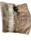 The Gray Crab Women's Rich Linen Blend Scarf In Brown White