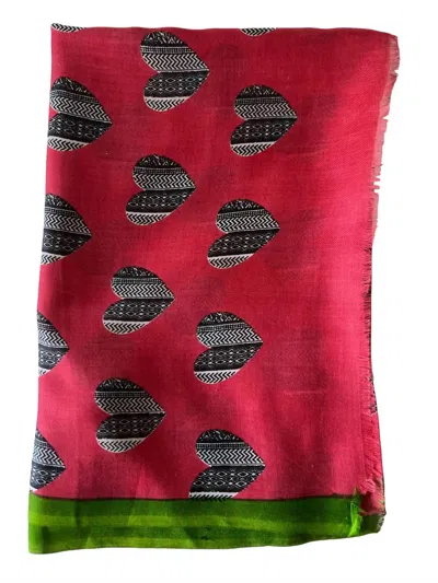 The Gray Crab Women's Semi Silk Scarf In Red