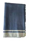 The Gray Crab Women's Silk Scarf In Blue White