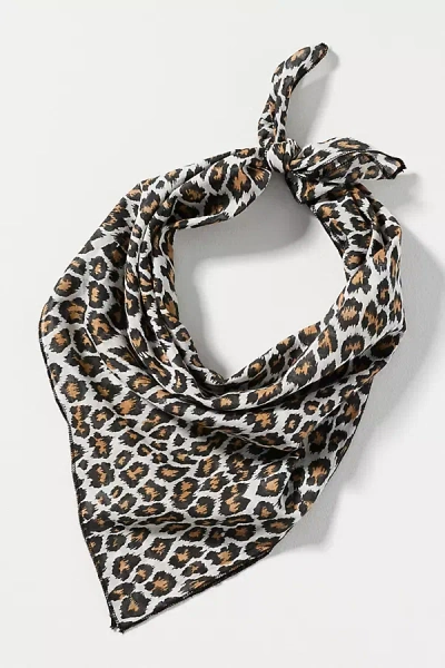 The Great 100% Cotton Leopard Hair Scarf In Brown