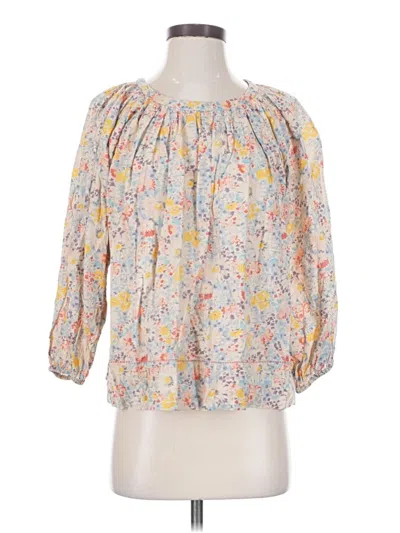 Pre-owned The Great 3/4 Sleeve Blouse In Yellow