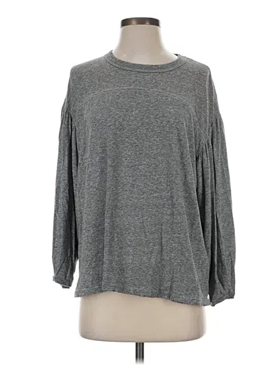 Pre-owned The Great 3/4 Sleeve T-shirt In Gray