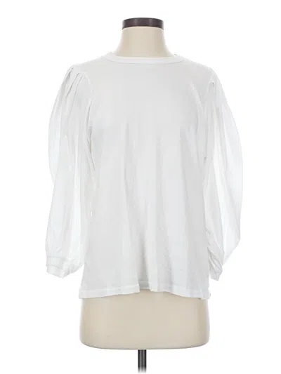 Pre-owned The Great 3/4 Sleeve T-shirt In White