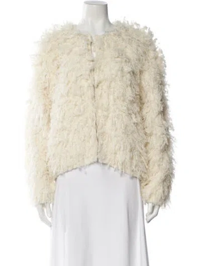 Pre-owned The Great Alpaca Fur Jacket In Neutral
