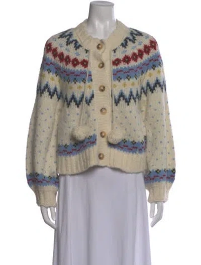 Pre-owned The Great Alpaca Patterned Sweater In Neutral