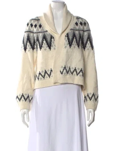 Pre-owned The Great Alpaca Patterned Sweater In Neutral