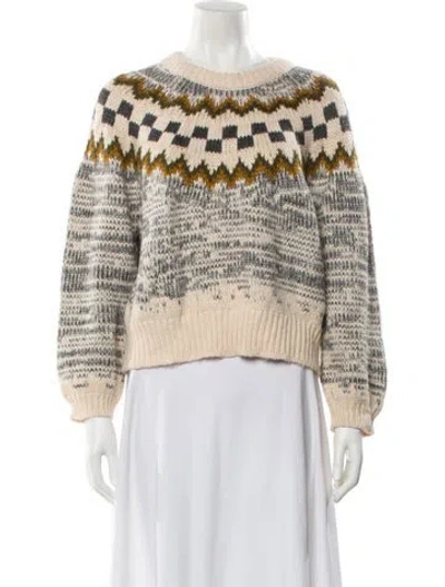 Pre-owned The Great Alpaca Printed Sweater In Neutral
