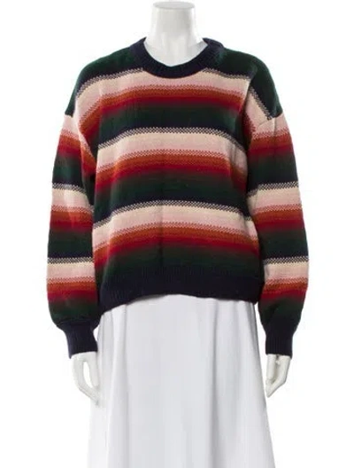 Pre-owned The Great Alpaca Striped Sweater In Blue