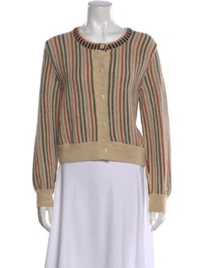 Pre-owned The Great Alpaca Striped Sweater In Neutral