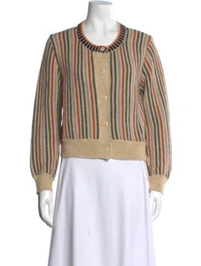 Pre-owned The Great Alpaca Striped Sweater In Neutrals