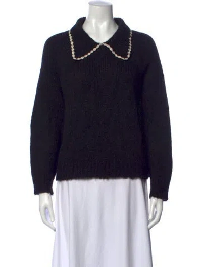 Pre-owned The Great Alpaca Sweater In Black