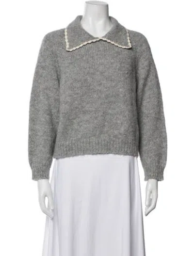 Pre-owned The Great Alpaca Sweater In Gray