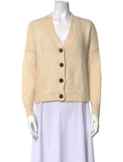 Pre-owned The Great Angora V-neck Sweater In Neutral