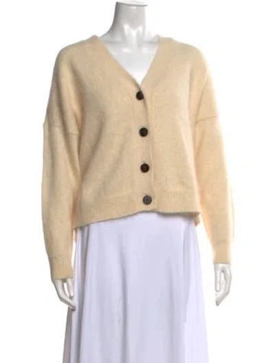 Pre-owned The Great Angora V-neck Sweater In Neutrals