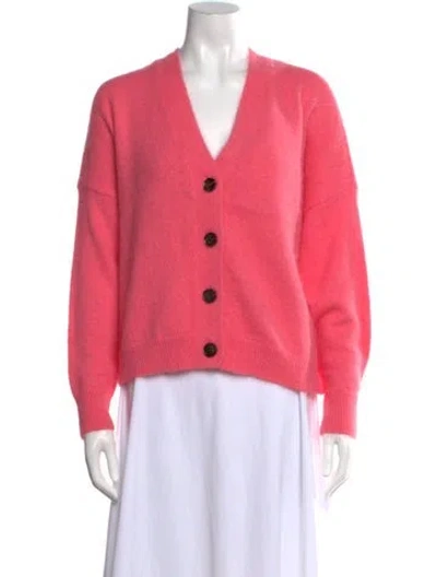 Pre-owned The Great Angora V-neck Sweater W/ Tags In Pink