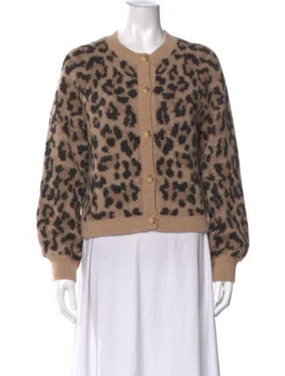 Pre-owned The Great Animal Print Crew Neck Sweater W/ Tags In Neutral
