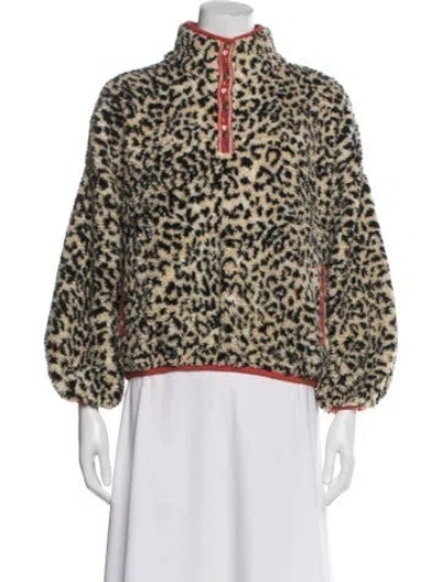 Pre-owned The Great Animal Print Jacket In Neutral