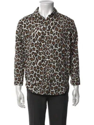 Pre-owned The Great Animal Print Long Sleeve Shirt In Multi