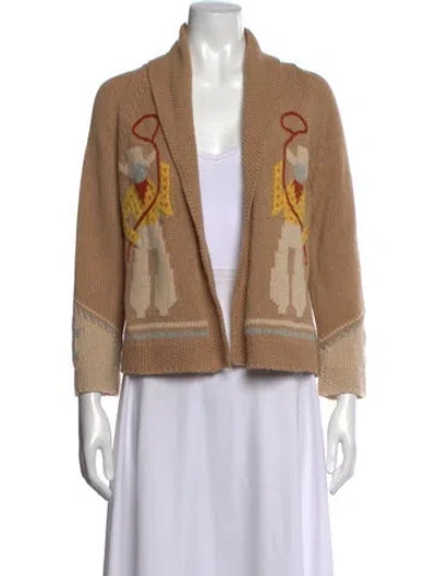 Pre-owned The Great Baby Alpaca Graphic Print Sweater In Neutrals