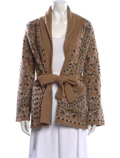 Pre-owned The Great Baby Alpaca Patterned Sweater In Brown