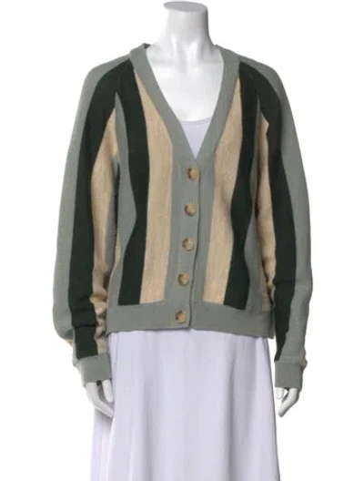 Pre-owned The Great Baby Alpaca Striped Sweater In Green