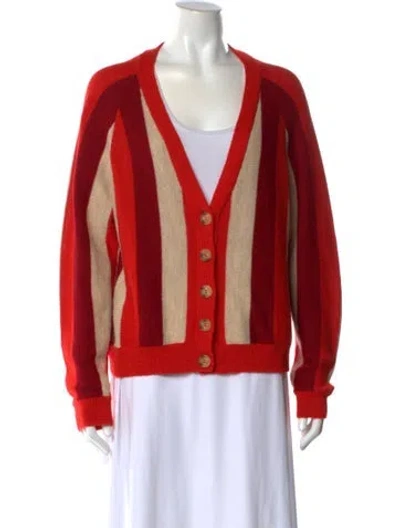 Pre-owned The Great Baby Alpaca Striped Sweater In Red
