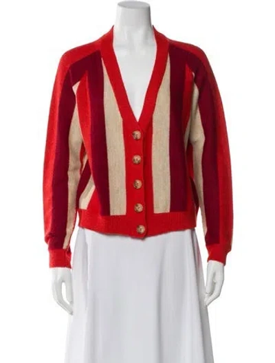 Pre-owned The Great Baby Alpaca Striped Sweater In Red