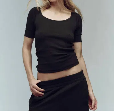 The Great Baby Rib Ballet Tee In Almost Black