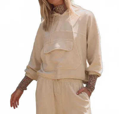 The Great Basecamp Pullover Hooded Sweater In Oatmilk In Neutral