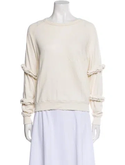 Pre-owned The Great Bateau Neckline Long Sleeve Sweatshirt In Neutral