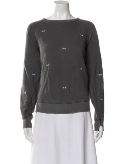 Pre-owned The Great Bateau Neckline Sweater In Gray