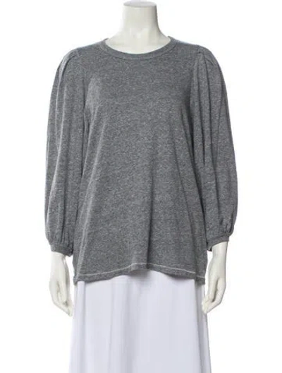 Pre-owned The Great Bateau Neckline Three-quarter Sleeve Sweatshirt In Blue