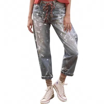 The Great Billy Boyfriend Jean In Paint Wash In Gray