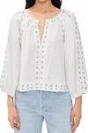 The Great The Bodega Top With Studs White In White