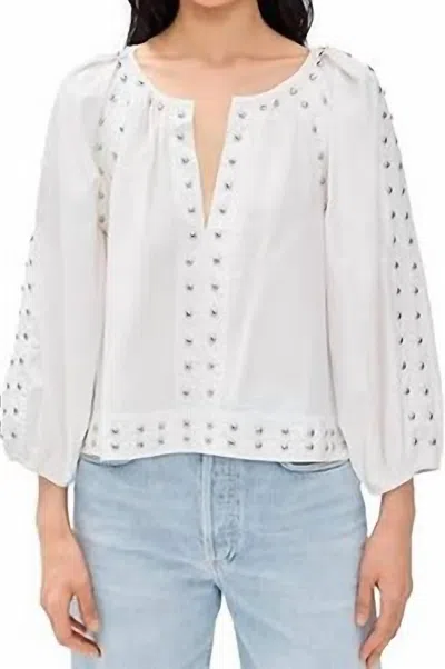 The Great The Bodega Top With Studs White