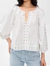 The Great The Bodega Top With Studs White