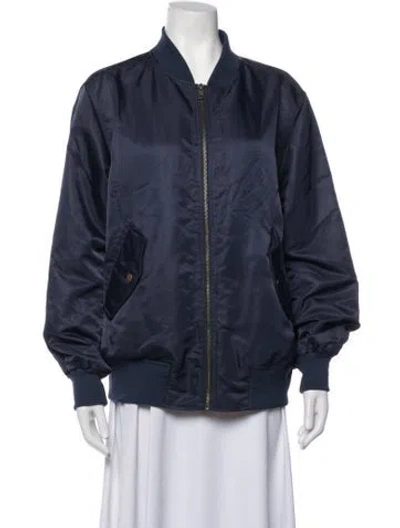 Pre-owned The Great Bomber Jacket In Blue