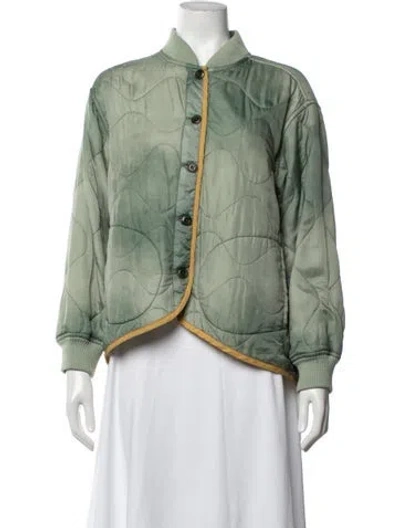 Pre-owned The Great Bomber Jacket In Green