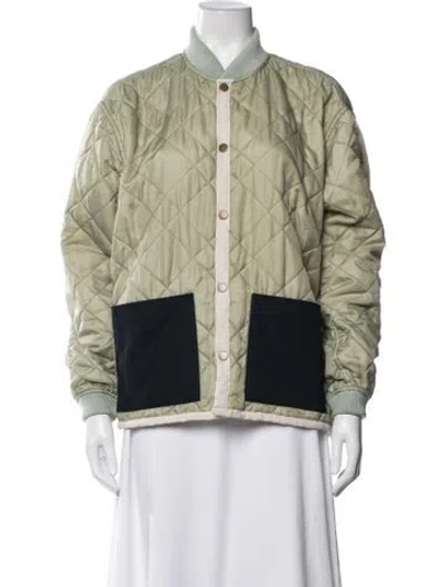 Pre-owned The Great Bomber Jacket In Green