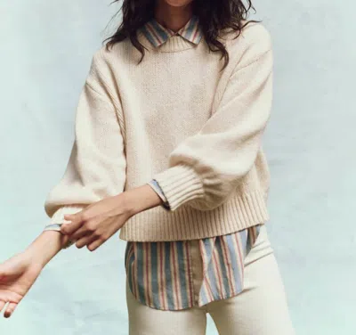 The Great Bubble Pullover In Pearl In Beige
