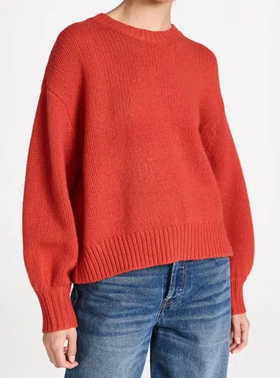 The Great Bubble Pullover Sweater In Persimmon In Red