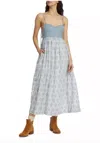 The Great The Camelia Dress Crystal Blue 0 In Blue