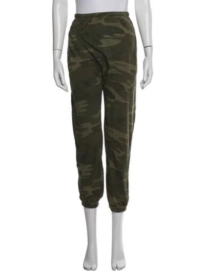 Pre-owned The Great Camouflage Print Sweatpants In Green